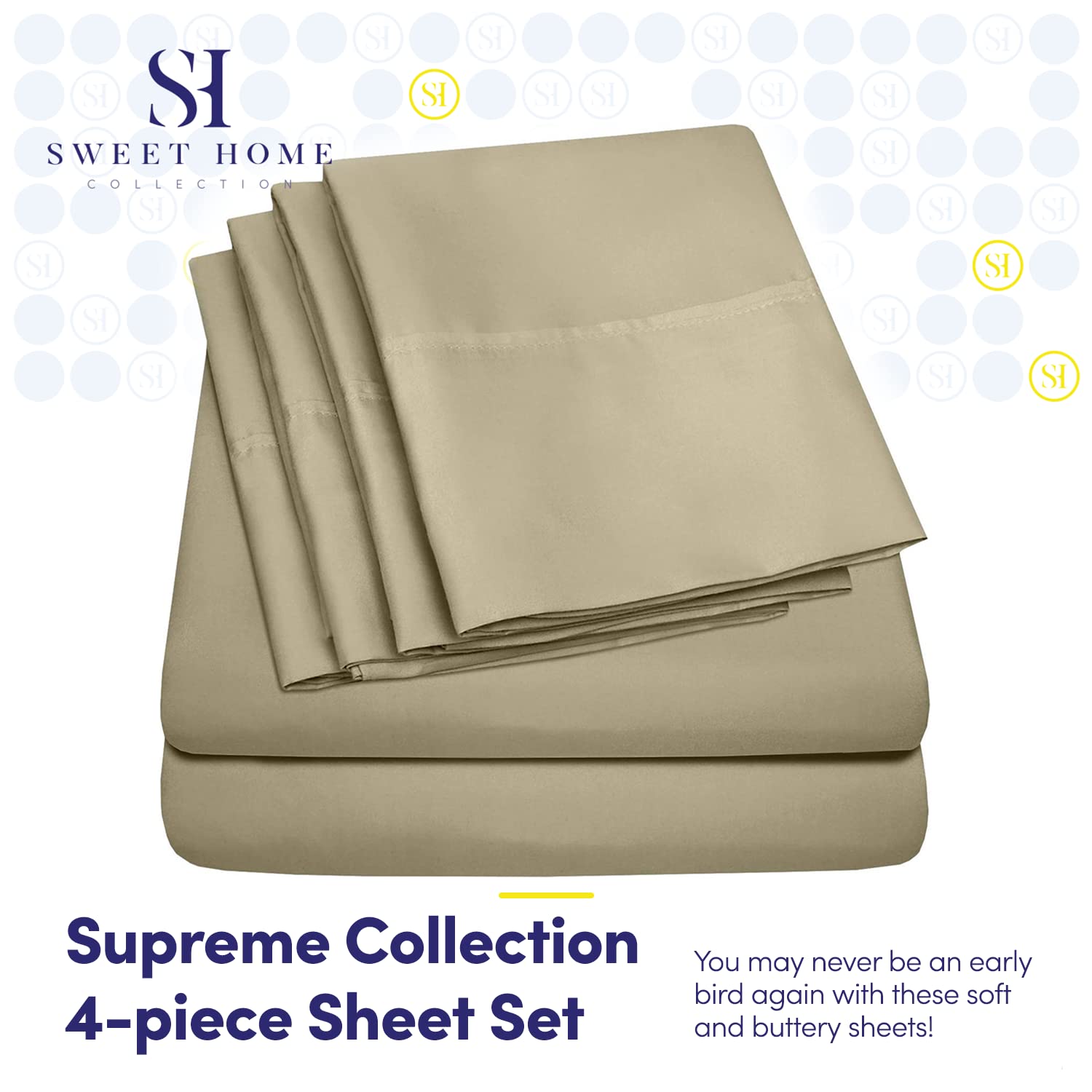 Twin Size Bed Sheets - 4 Piece 1500 Supreme Collection Fine Brushed Microfiber Deep Pocket Twin Sheet Set Bedding - 1 Extra Pillow Cases, Great Value, Twin, Sage