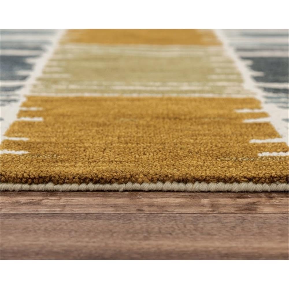 Alora Decor Rivera 5' X 8' Geometric Gray/Brown/Ivory/Gold Hand-Tufted Area Rug