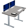 VIVO Electric 48 x 30 in Standing Desk, Memory Height Adjustment, 1B Series, Holds 220 lbs, One-Piece Dark Gray Top, Gray Frame,