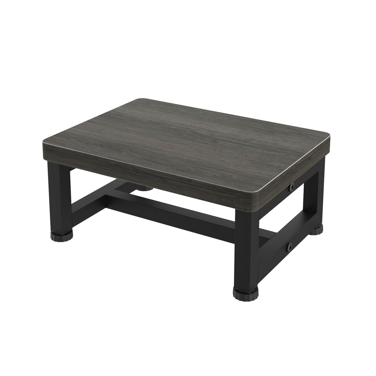 Step Stools For Adults Kids With Non-Slip Rubber Feet, Heavy Duty Wooden Stepping Stools With 500-Lbs Capacity For Bedroom Kitchen Bathroom, Sturdy Bed Steps For High Beds, Easy To Assemble, Gray