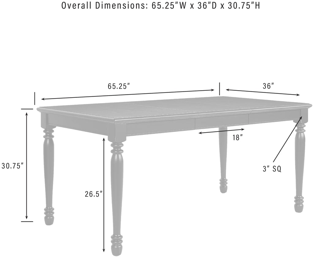 Crosley Furniture Shelby Traditional Wood Dining Room Table, Kitchen Tables, Dark Cherry