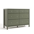 Storkcraft Horizon 6 Drawer Dresser (Olive) - GREENGUARD Gold Certified Dresser for Nursery & Kids Room, Modern Storage with Int