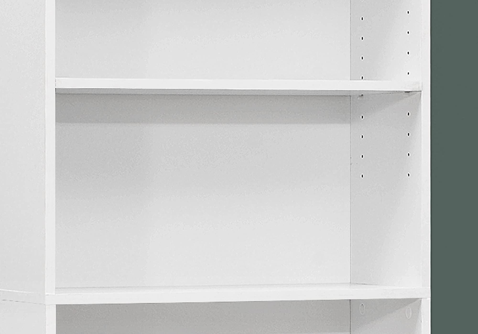 HomeRoots Particle Board, Laminate 11.75&quot; x 24.75&quot; x 71.25&quot; White 5 Shelves Bookcase