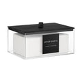Acrylic Dryer Sheet Holder with Lid, Clear Laundry Sheets Container with 27 Labels, Laundry Pods Storage for Laundry Room Organi