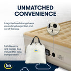 Serta Queen Raised Air Mattress 18" Tan Never Flat Pump Waterproof