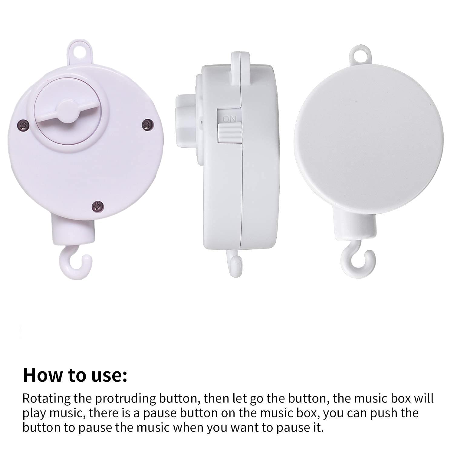 Dwwffer 23 Inch Baby Crib Mobile Bed Bell Holder Arm Bracket,The Claw Part Can Be Adjusted Width,Diy Toy Decoration,Crib Mobile