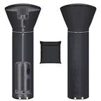 Patio Heater Covers With Reflective Strip,Outdoor Heater Cover Waterproof,Dustproof,Wind-Resistant,Sunlight-Resistant,Snow-Resistant,Black,89.5''X 33.5' Dome X 19.5' Base