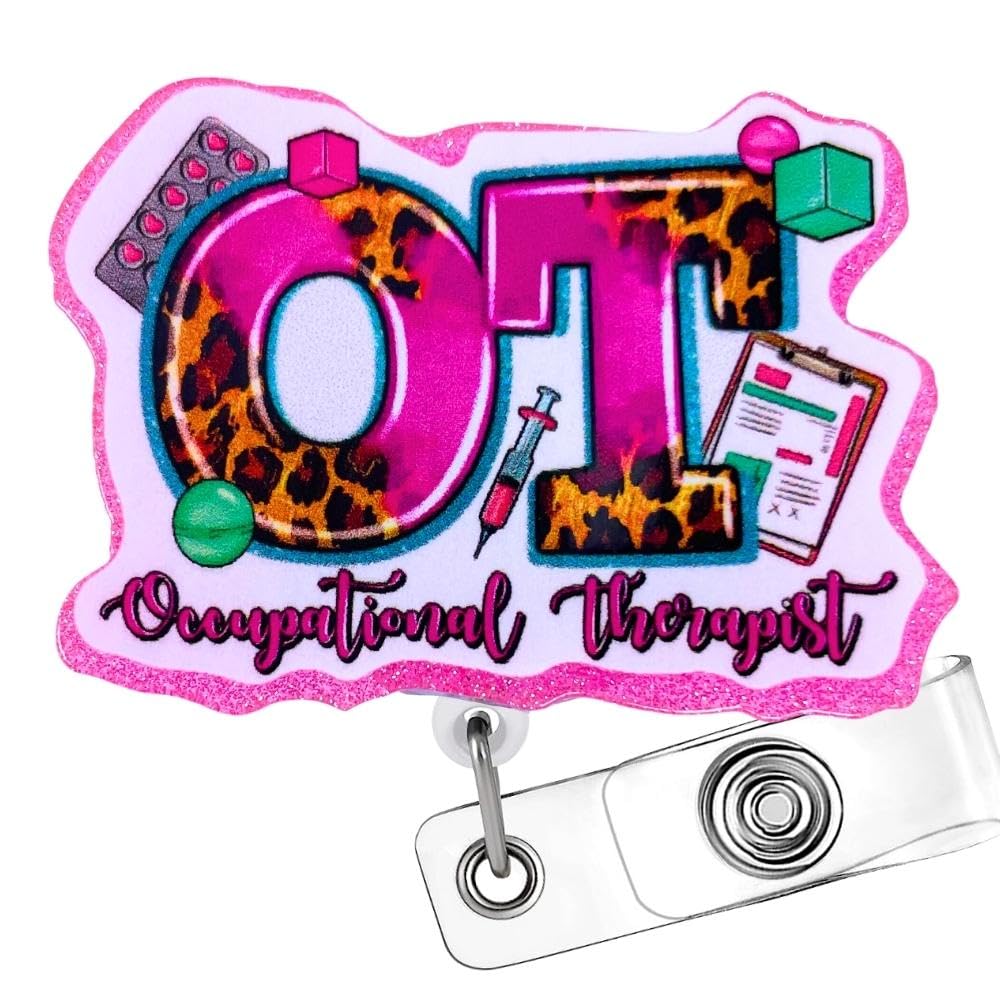 Ot Occupational Therapy Badge Reel | Ot Name Badge Holder Retractable Id Name Card Clip Buddy | Physical Nursing Cota Ota Occupa