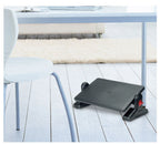 Aidata FR002 Ergo Footrest, Black, Ergonomic Design to Reduce Muscle Strain and Fatigue, Sturdy High-impact Plastic Construction, Adjustable Knobs for Different Angles from 0 - 35 Degrees