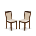East West Furniture V726Mzn32-6 6 Piece Dining Table Set Contains A Rectangle Kitchen Table With V-Legs And 4 Light Beige Linen Fabric Parson Chairs With A Bench, 36X60 Inch, Multi-Color