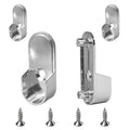 HDbonemu 4Pcs 15mm x 30mm Oval Closet Rod End Supports