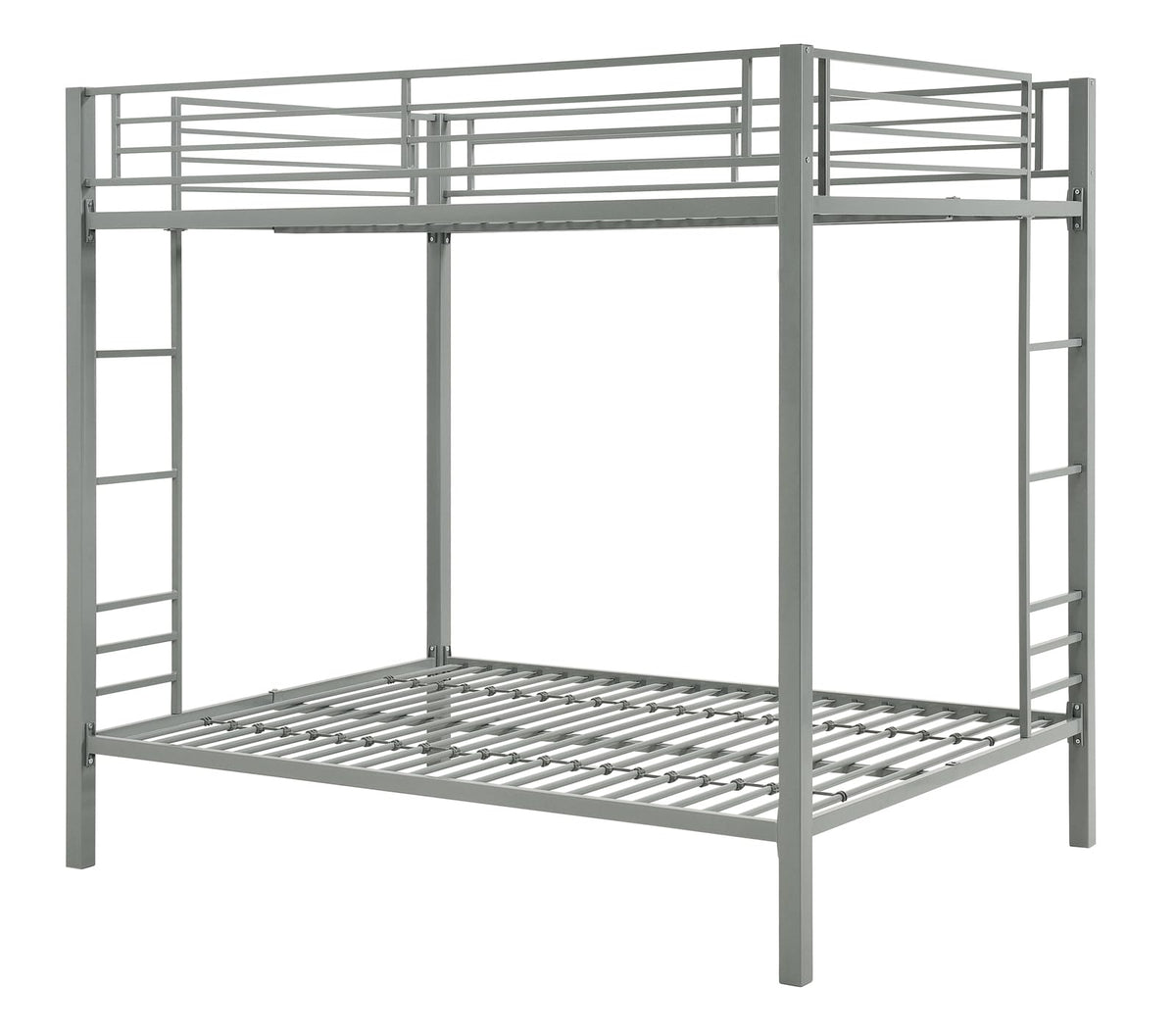 DHP Full Kids Metal Bunk Bed, Silver