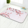 LIVILAN Pink Bath Mat, Flower Bath Mat, Flower Bath Rugs, Floral Bathroom Rugs, 24X16, Pink Bathroom Rug, Cherry Bath Mats f