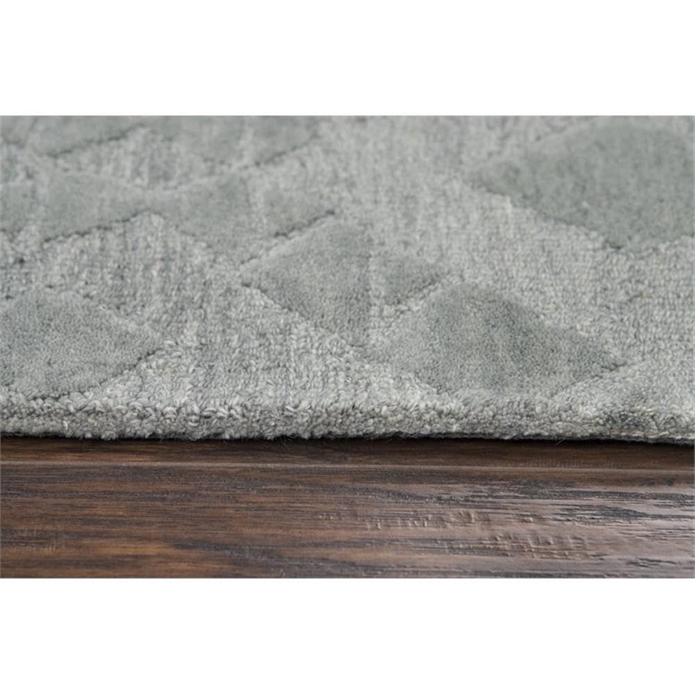 Rizzy Home Alora Decor Emerson 5' X 8' Diamond Grey/Gray/Rust/Blue Hand-Tufted Area Rug