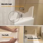 Heebabeys Tub Splash Guard, 2 Pack Removable Silicone & Acrylic Water Splash Guards, Translucent Self-Adhesive Tub Corner Protectors
