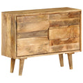 vidaXL Solid Mango Wood Sideboard End Side Stand Storage Drawer Cabinet Bedroom Living Room Indoor Commode Box Lounge Furniture Brown