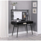 Coaster Home Furnishings Jessie Writing Desk with USB Ports Black and Gunmetal