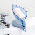 Kuber Industries Leaf Shaped Soap Dish Holder|Self Draining Soap Dish Suction Holder|Soap Tray/Holder/Case for Shower, Bathroom,