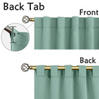 Bgment Window Curtains For Bedroom - 72 Inch Rod Pocket And Back Tab Thermal Insulated Room Darkening Curtains For Living Room, 2 Curtain Panels (42 X 72 Inch, Frosty Green)