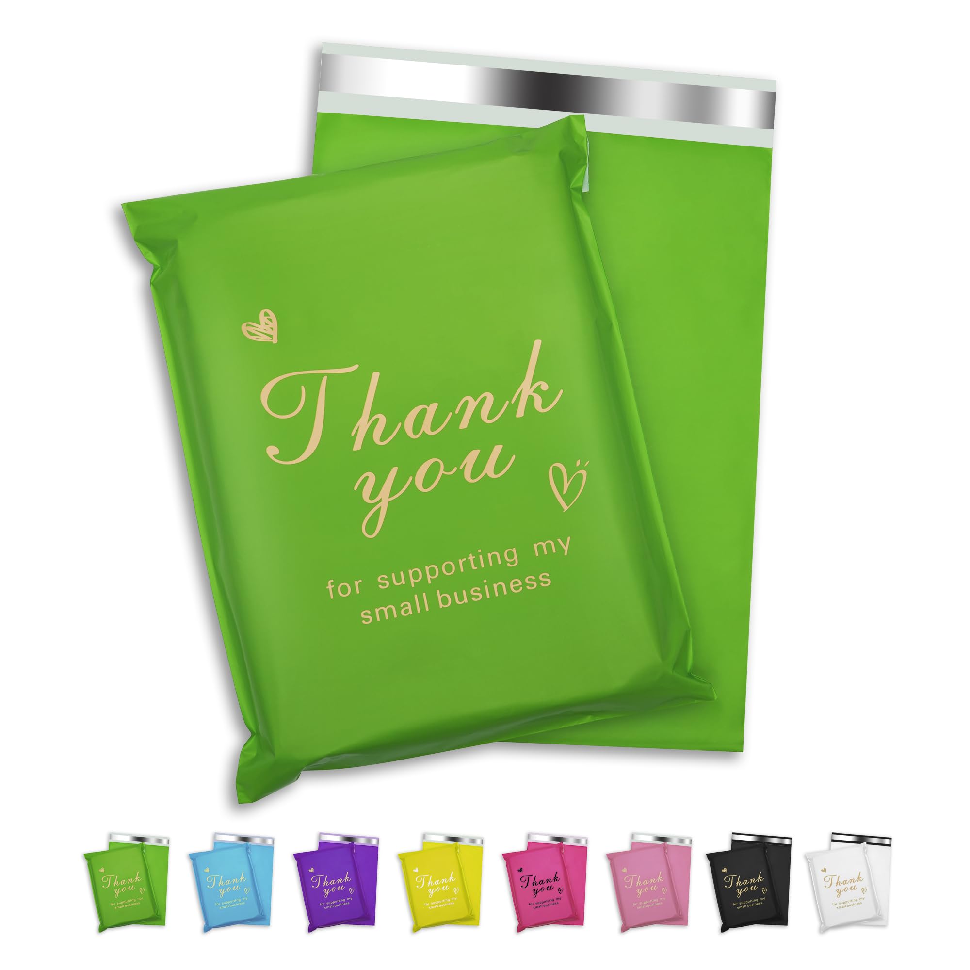 Jowlroel Thank You Poly Mailer 6X9 Inch 100 Pcs, Waterproof And Tear-Resistant Shipping Bags For Clothing, Strong Mailing Bags W