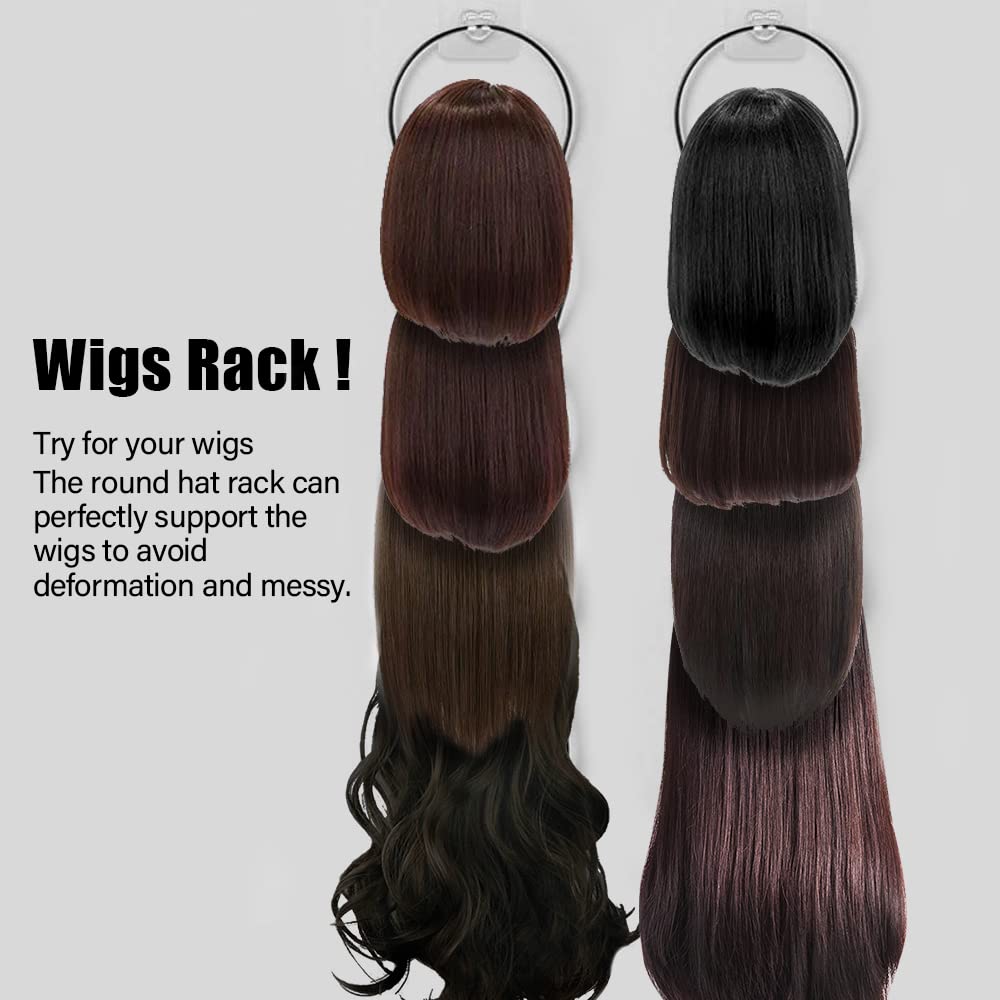 Hat Rack Caps Rack Holder,10 Rings Hat Organizer Cap Holder Organizer (Door Hooks And Sticky Hooks Include),Door/Wall/Clothes Ro