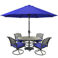 Mastercanopy Patio Umbrella For Outdoor Market Table -8 Ribs (9Ft,Blue)