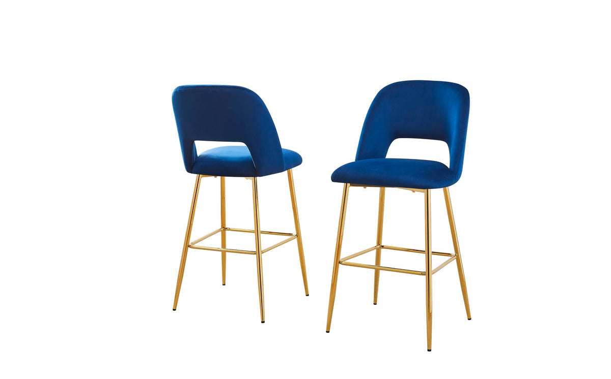Best Quality Furniture Bs226-9 Bar Stools, 2 Count, Navy Blue