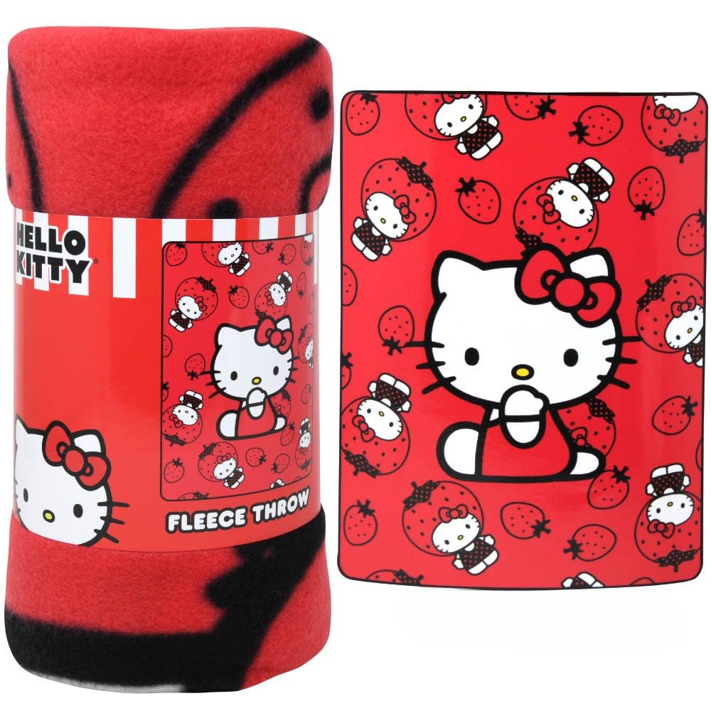 Hello Kitty Red 45x60    Fleece Throw - Soft, Cozy, and Stylish