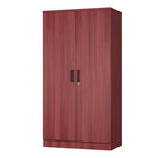 Woodpeckers Furniture And Mattress 2 Doors Wardrobe with Shelves (Mahogany)
