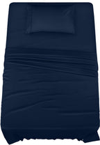 Utopia Bedding Twin Bed Sheets Set - 3 Piece Bedding - Brushed Microfiber - Shrinkage And Fade Resistant - Easy Care (Twin, Navy