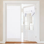 Nicetown Portable French Door Curtains For Hotel Privacy Thermal Insulated Tricia Door Window Covering Tie Up Curtains For Bathroom Doorway Curtains For Bedroom, 26' W X 80' L, Pure White, 1 Panel
