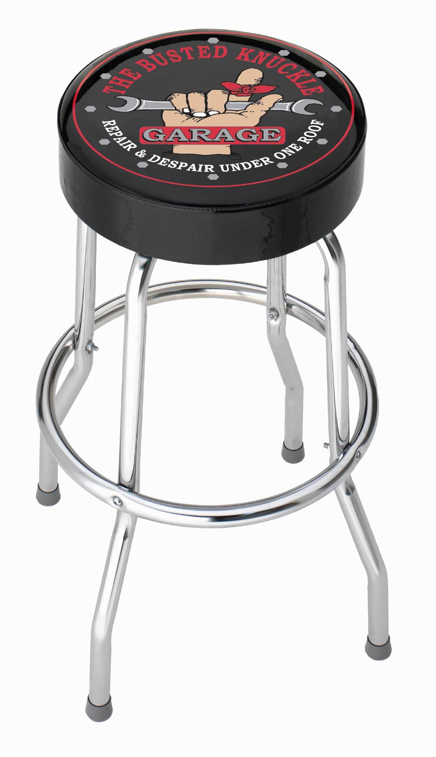 Plasticolor 4753R01 Busted Knuckle Garage Stool
