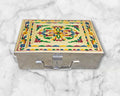 Crevita Stainless Steel Storage Boxes,Cash, Pooja Peti,Organizer, Vanity Box, Safe Locker,Cash Box With Handicrafts Digital Meen