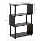 Furinno 4-Tier Flexi Rack, Espresso