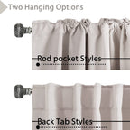 H.Versailtex Blackout Curtains Thermal Insulated Window Treatment Panels Room Darkening Blackout Drapes For Living Room Back Tab/Rod Pocket Bedroom Draperies, 52 X 45 Inch, Stone, 2 Panels
