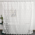 Yj Yanjun White Long Shower Curtain 84 Length Scalloped Edge Victorian Shower Curtain Embroidered Lace Shower Curtain Cottage Co
