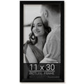 wallsthatspeak 11x30 Black Picture Frame for Puzzles Posters Photos or Artwork