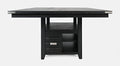 Jofran Altamonte Contemporary Adjustable Height Storage Dining Table, Dark Charcoal