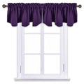 NICETOWN Kitchen Blackout Window Valance - 52 inches by 18 inches Scalloped Rod Pocket Thermal Insulated Living Room Window Hall