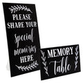 Faithful Finds 2-Pack Celebration of Life Decorations, Memory Signs for Funeral, Memorial Service, Graduation, Wedding, Bridal S