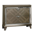 Best Quality Furniture New York Nightstand, Majestic Gold