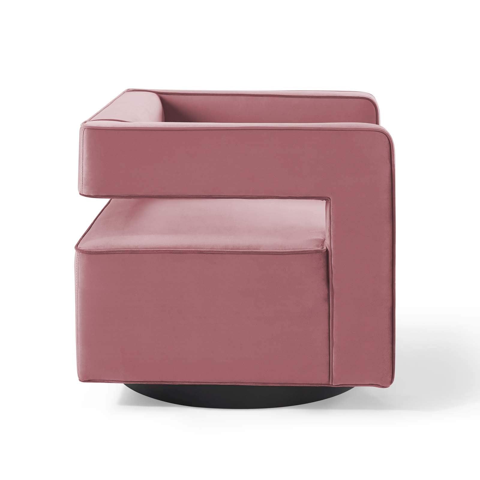 Modway Booth Armchairs, Dusty Rose