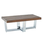 Steve Silver Laredo Chestnut Wood and Chrome 3-Piece Occasional Set
