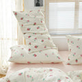 Fendie Pink Strawberry Pillowcases Set Cotton Kids Girls Pillow Shams Cute Bedroom Bedding Decorative Pillow Cover 2 Piece Stand