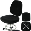 BUYUE Task Office Chair Cover, Super Soft Velvet Stretch Washable Computer Desk Armless Chair Slipcover Dustproof Protectors (Se