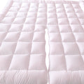 Royal Tradition 2 Inch Plush 100 Percent Microfiber Top Split King Down Alternative Mattress Pad/Topper White