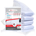 Guardmax Pillow Protector with Zipper King Size  (4 Pack)  Waterproof and Bed Bug Proof Pillow Covers  Pillow Cases Protect A