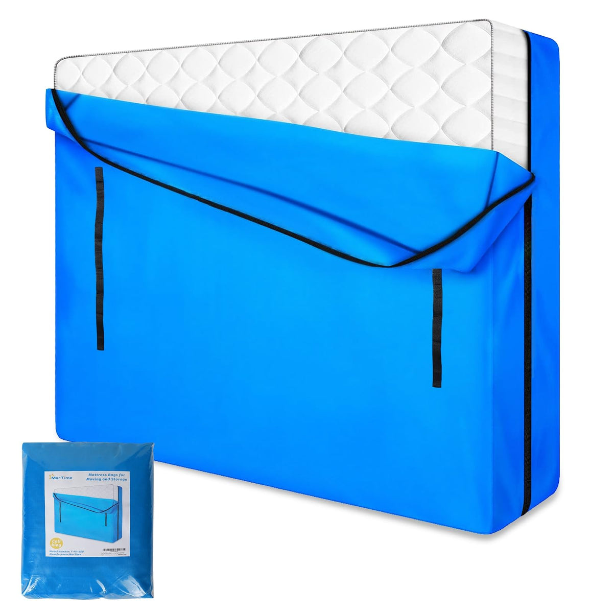 Mortime Mattress Bags For Moving And Storage, Zippered Mattress Storage Bag With 8 Strong Carrying Handles, Reusable Mattress Pr