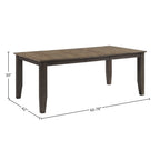 Intercon Beacon 60" Wide Self-Storing Leaf, Black & Walnut Dining Tables