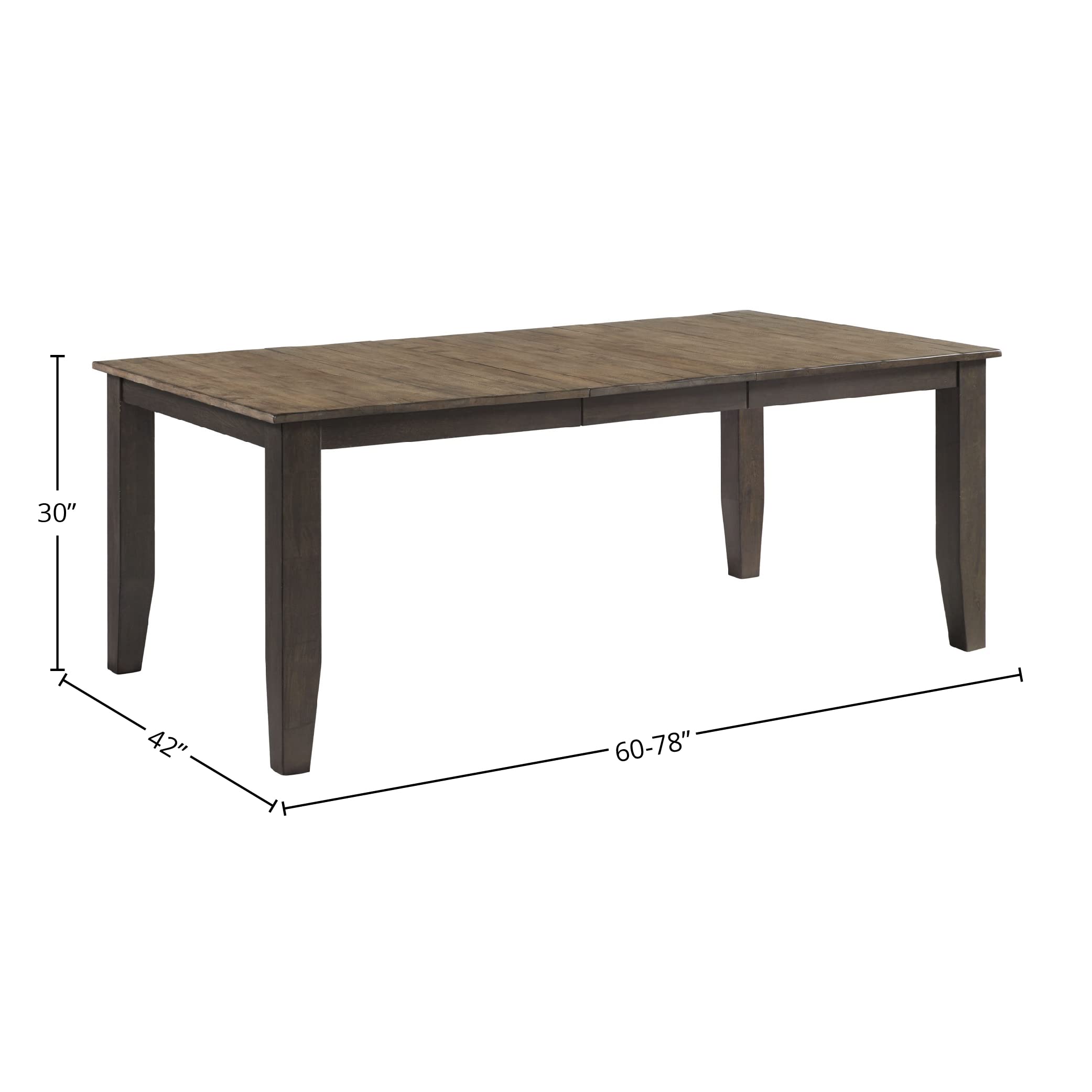 Intercon Beacon 60" Wide Self-Storing Leaf, Black & Walnut Dining Tables